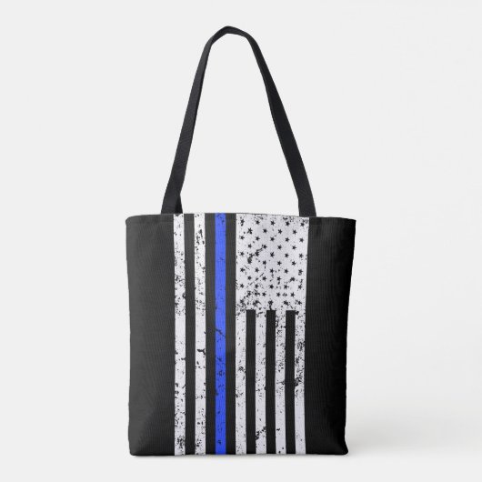 Thin Blue Line - Politieagent - tas (Achterkant)