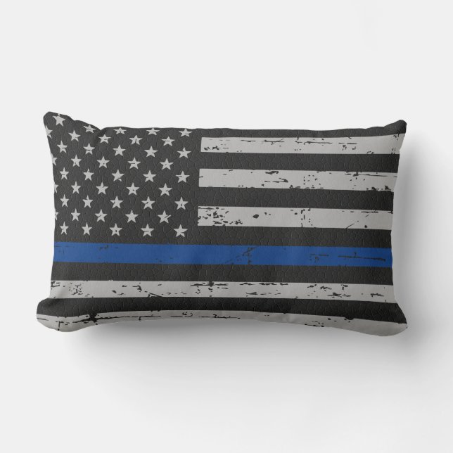 Thin Blue Line - Politieambtenaar - Handhaving Kussen (Voorkant)