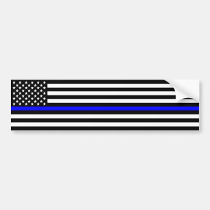 Thin blue line politieondersteuning bumpersticker