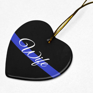 Thin Blue Line: Politievrouw Keramisch Ornament
