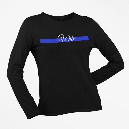 Thin Blue Line: Politievrouw T-shirt