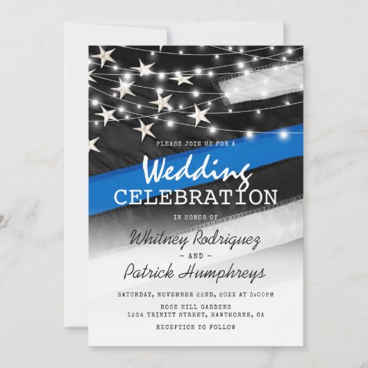 Thin Blue Line | Politieweddenschap Kaart (Voorkant)