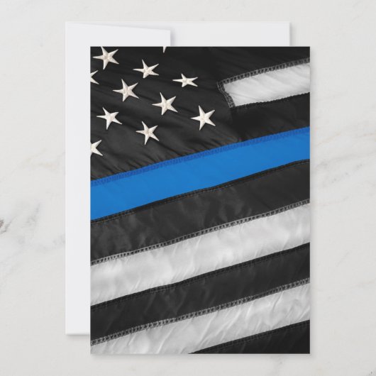 Thin Blue Line | Politieweddenschap Kaart (Achterkant)