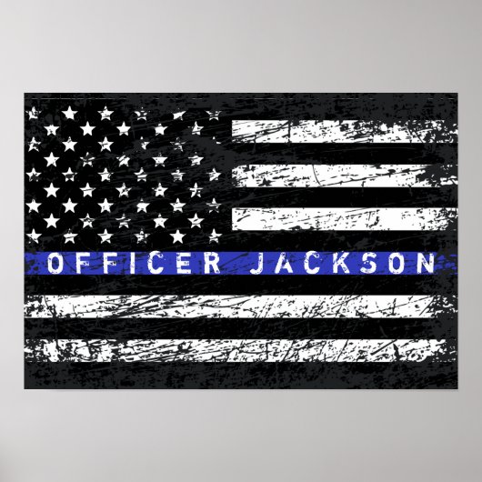 Thin Blue Line Poster (Voorkant)