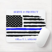 Thin Blue Line Protect and Serve Muismat (Met muis)