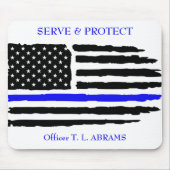 Thin Blue Line Protect and Serve Muismat (Voorkant)