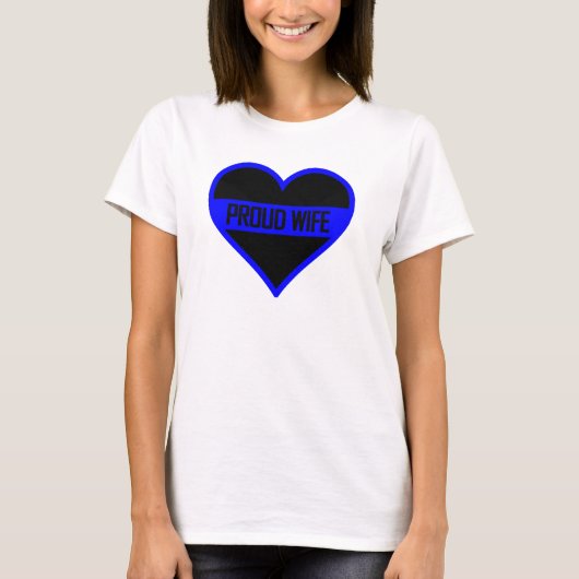 THIN BLUE LINE Proud Wife Law Enforcement Tank (Voorkant)