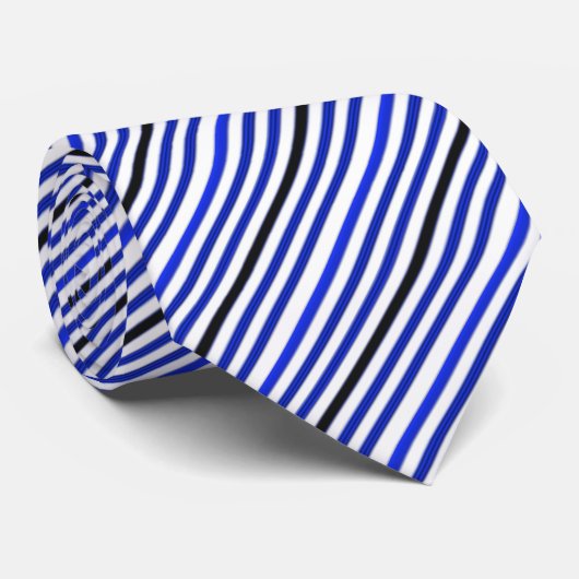 Thin Blue Line Razor Stripes Stropdas (Opgerold)