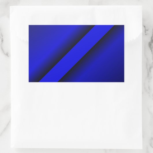 Thin Blue Line Rechthoekige Sticker (Tas)