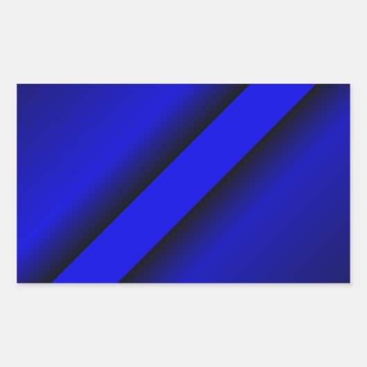 Thin Blue Line Rechthoekige Sticker (Voorkant)