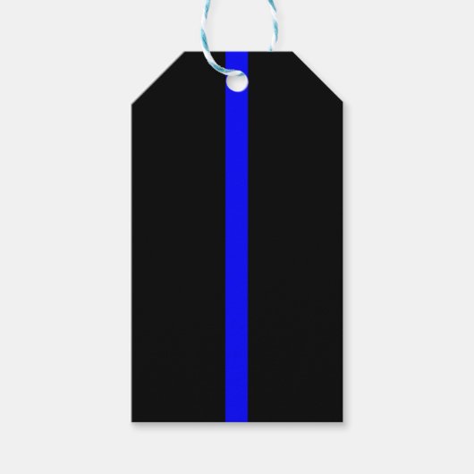 Thin Blue Line Remembrance op een Cadeaulabel (Voorkant)