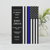Thin Blue Line Retirement Kaart (Staand voorkant)