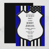 Thin Blue Line Retirement Kaart (Voorkant / Achterkant)