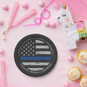 Thin Blue Line Retirement Police Gefeliciteerd Papieren Bordje (Feest)