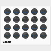 Thin Blue Line Retirement Police Gefeliciteerd Ronde Sticker (Vel)