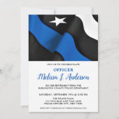 Thin Blue Line Retirement Police Officer Kaart (Voorkant)