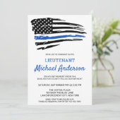 Thin Blue Line Retirement Vlag Politieman Kaart (Staand voorkant)