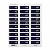 Thin Blue Line Return-adreslabel Etiket (Full Sheet)