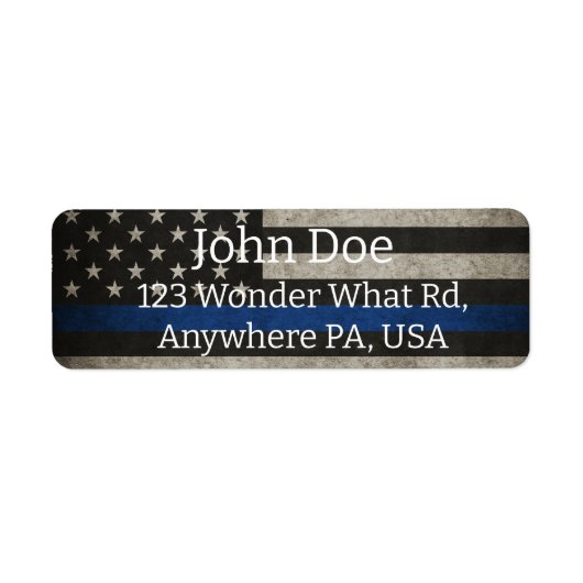 Thin Blue Line Return Labels (Voorkant)