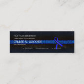 Thin Blue Line Ribbon Politieagent Mini Visitekaartje (Voorkant)