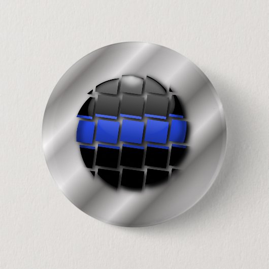 Thin Blue Line Ronde Button 5,7 Cm (Voorkant)
