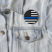"THIN BLUE LINE" RONDE BUTTON 5,7 CM (In situ)