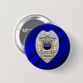 Thin Blue Line Ronde Button 5,7 Cm (Voorkant /achterkant)