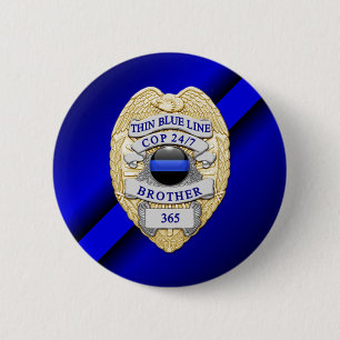 Thin Blue Line Ronde Button 5,7 Cm