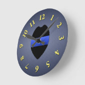 Thin Blue Line Ronde Klok (Hoek)