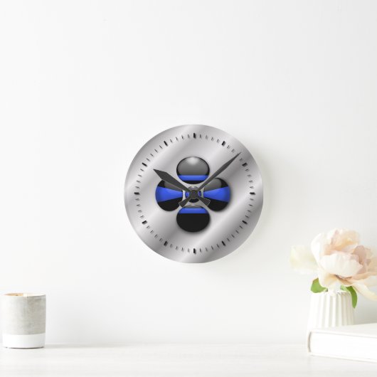 Thin Blue Line Ronde Klok (Huis)