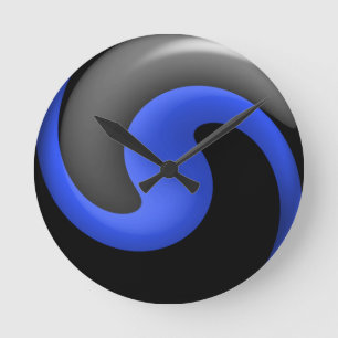 Thin Blue Line Ronde Klok