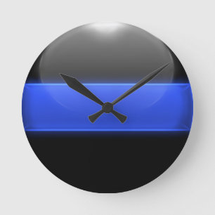 Thin Blue Line Ronde Klok