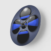 Thin Blue Line Ronde Klok (Hoek)