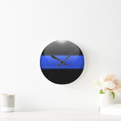 Thin Blue Line Ronde Klok (Huis)