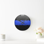 Thin Blue Line Ronde Klok (Huis)