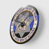 Thin Blue Line Ronde Klok (Hoek)