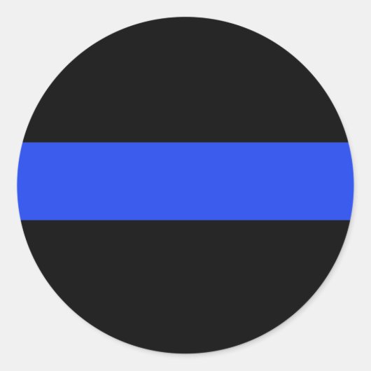 Thin Blue Line Ronde Sticker (Voorkant)
