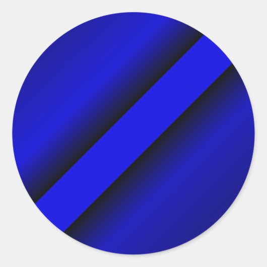 Thin Blue Line Ronde Sticker (Voorkant)