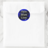 Thin Blue Line Ronde Sticker (Tas)