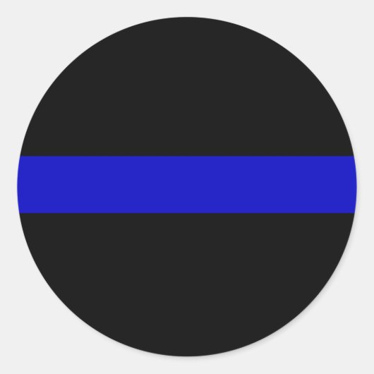 Thin Blue Line Ronde Sticker (Voorkant)