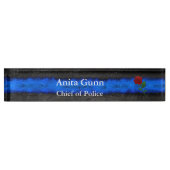 Thin Blue Line - Roos Desk Name plate Naambordje (Voorkant)