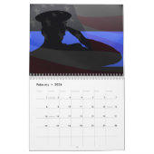Thin Blue Line Salute Calendar Kalender (Feb 2026)