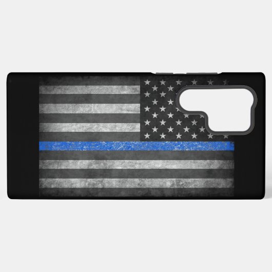 Thin Blue Line Samsung Galaxy Hoesje (Achterkant horizontaal)
