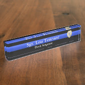 Thin Blue Line - sergeant Badge Rank Naambordje (Zijkant)