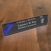 Thin Blue Line SFPD Patch Desk Name Bord Naambordje (Zijkant)