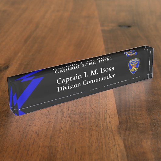 Thin Blue Line SFPD Patch Desk Name Bord Naambordje (Zijkant)