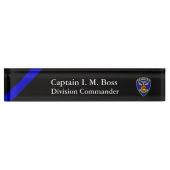 Thin Blue Line SFPD Patch Desk Name Bord Naambordje (Voorkant)
