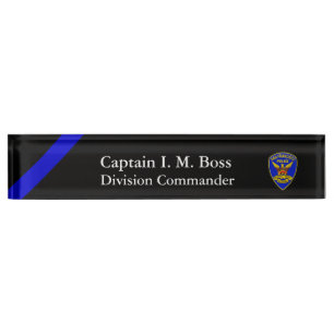 Thin Blue Line SFPD Patch Desk Name Bord Naambordje