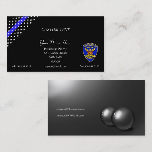 Thin Blue Line SFPD Visitekaartje (Voorkant / Achterkant)