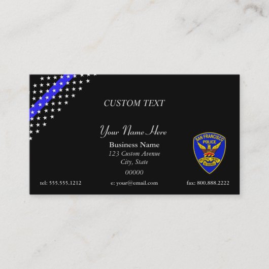 Thin Blue Line SFPD Visitekaartje (Voorkant)